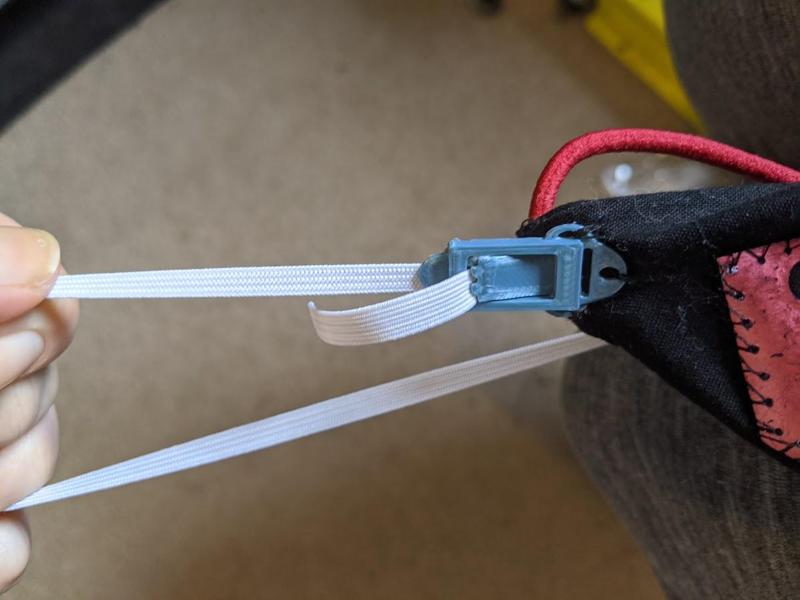 Adjustable facemask elastic clip