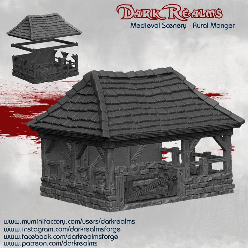 Dark Realms Medieval Scenery - Rural Manger
