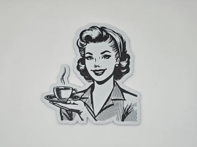 Vintage Woman Coffe
