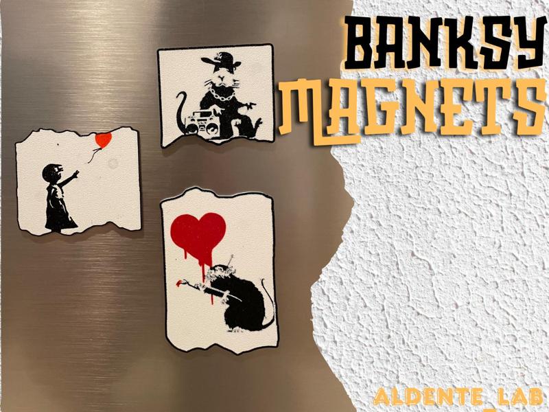 Banksy art Magnet set