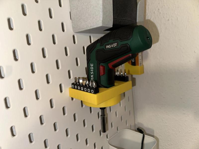 IKEA SKÅDIS mount for PARKSIDE Cordless Screwdriver (PAS 4 D7)