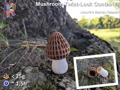 Morel Mushroom Twist-Lock Container