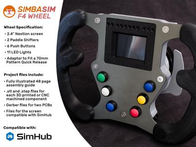 Formula 4 Steering Wheel for SimHub