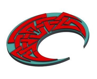 TRIBAL CRESCENT MOON COIN