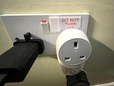 UK mains plug socket - Do Not Switch Off Cover