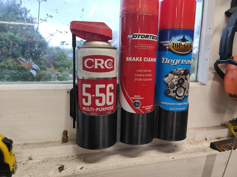 Triple spray can holder
