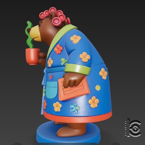 Morning Bear Lady - 3D Model for Printing