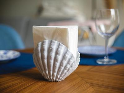 Scallop Seashell Napkin Holder
