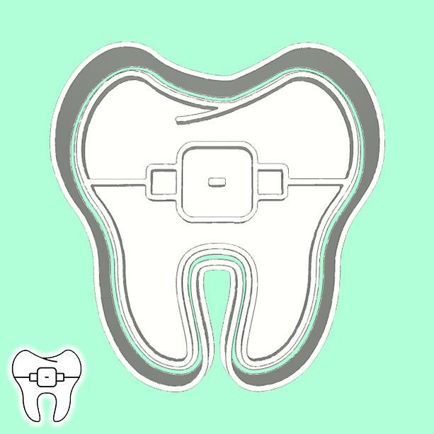Dentist cookie cutters - dental braces (style 2)