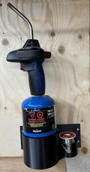 1LB propane tank and solder holder