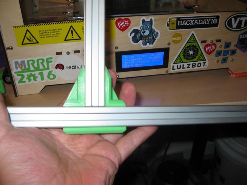 2020 Aluminum Extrusion Perpendicular Two Way Support