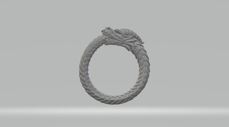 Dragon Ring 3D Model 3D print model