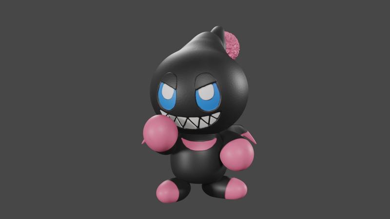 Sonic inspired, Dark Chao, Tabletop DnD miniature