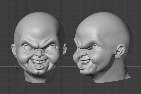 Chucky Head STL FILE for printer 3D