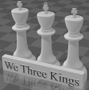 We Three Kings Ornament (Chess Joke)