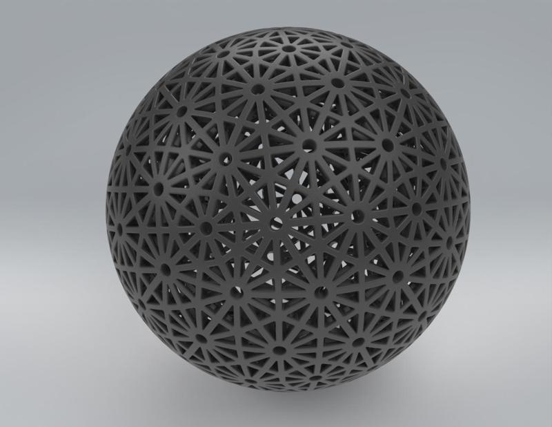 Crazy 3D lattice ball