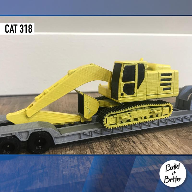 Cat 318 Excavator 1/64 Scale