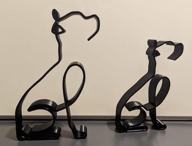Freestanding Minimalist Dog Silhouette Decor