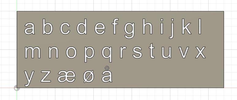 Skabelon til bokstaver