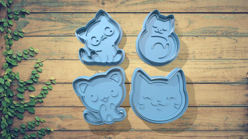 Cat Cookie Cutter Set