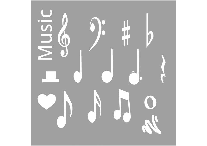 Kreative Schablone für Musiknoten - Perfekt für den Unterricht!