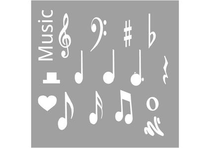 Kreative Schablone für Musiknoten - Perfekt für den Unterricht!