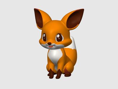 Cute little simple fox