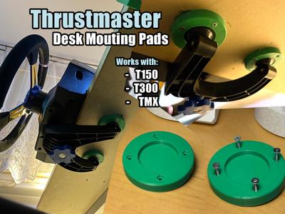Thrustmaster T150 / T300 / TMX Desk Mouting Pads
