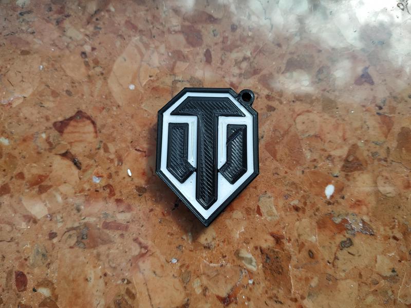 world of tanks (logo) keychain