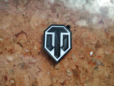 world of tanks (logo) keychain