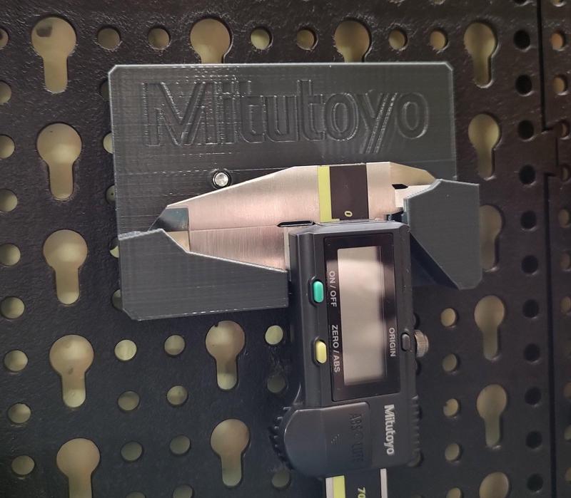 Mitutoyo caliper holder (Parkside pegboard)