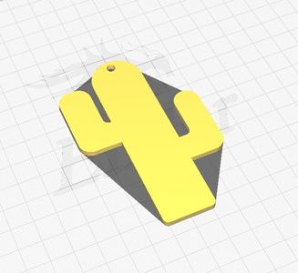 Cactus keychain