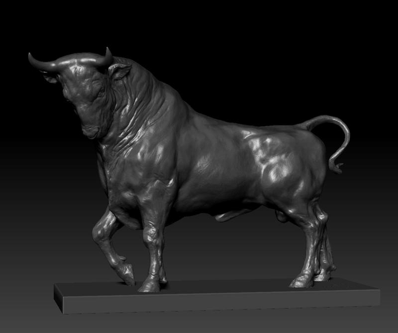 The bronze bull  by Zheng Min