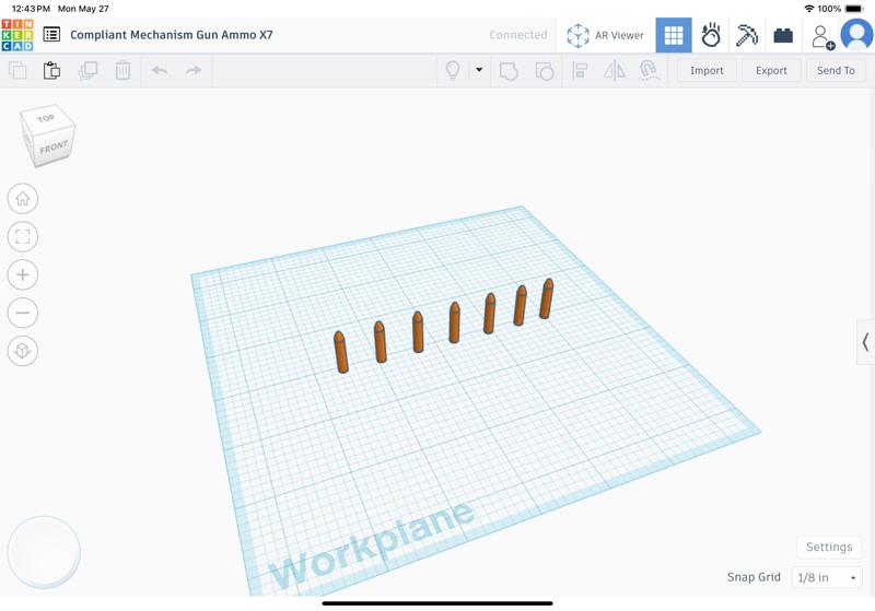 Compliant Mechanism Gun Ammo X7
