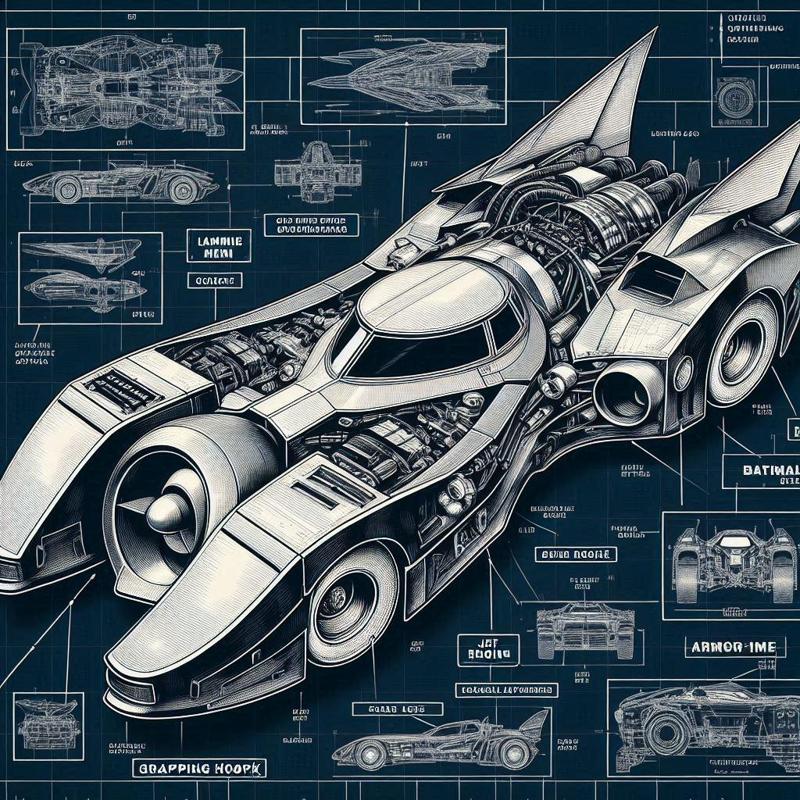 hueforge batmobil blueprint