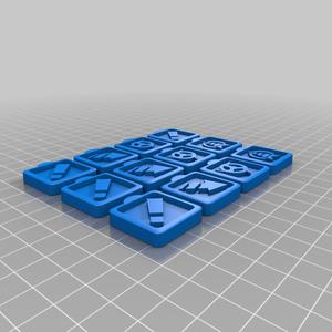 X-wingTMG Red Square Tokens 