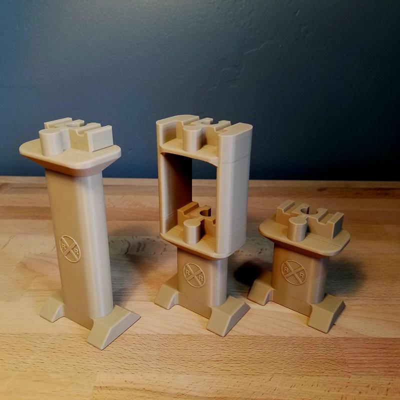 Multi-Level Train Bridge Pillar Set