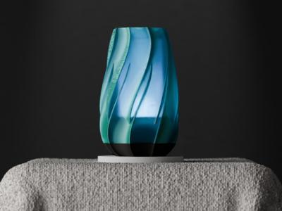 Modern Lamp. Organic Flowing Design with diffuser