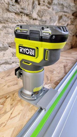 Ryobi RTR18-0 Cordless Trim Router Adapter for Festool Rail