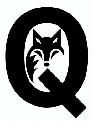 Fox alphabet: Letter Q (version 1)
