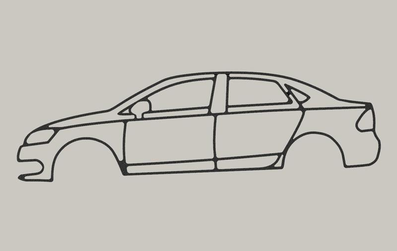 Volkswagen Polo 5 gen silhuette