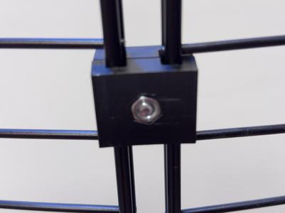 Lily-patterned metal panel hooks for exhibition displays