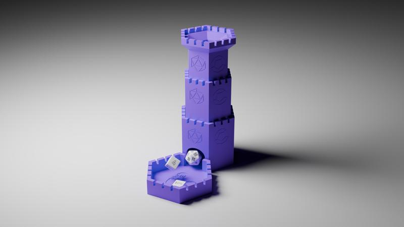Collapsible Magnetic Dice Tower