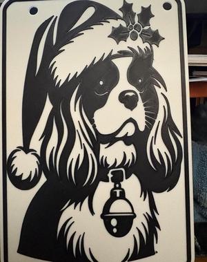 king charles spaniel santa
