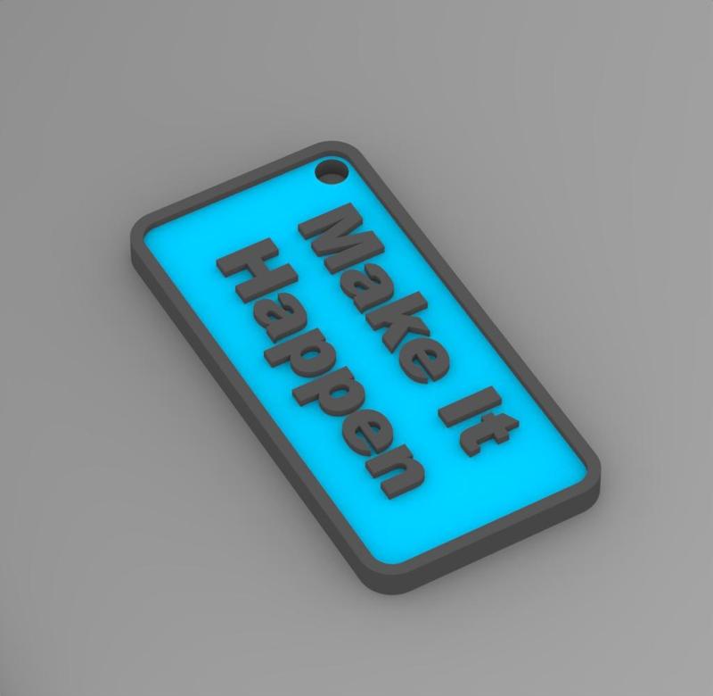 3D Quote Keychain - 5