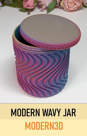 Modern Wavy Jar