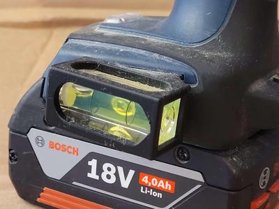 Bubble level for battery drills