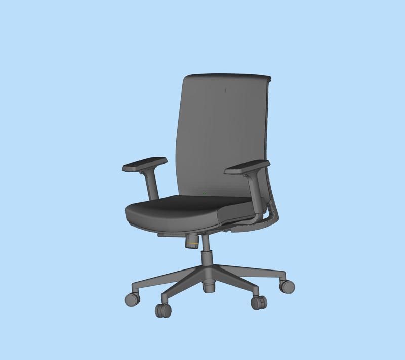 Gaming Chair Office Chair Leather Chair Decoration Chair 02 1/64 Scene Digital Model