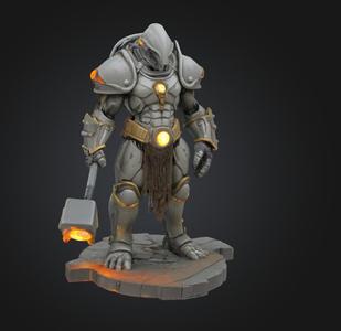 sci-fi alien heavy armor warrior game rpg