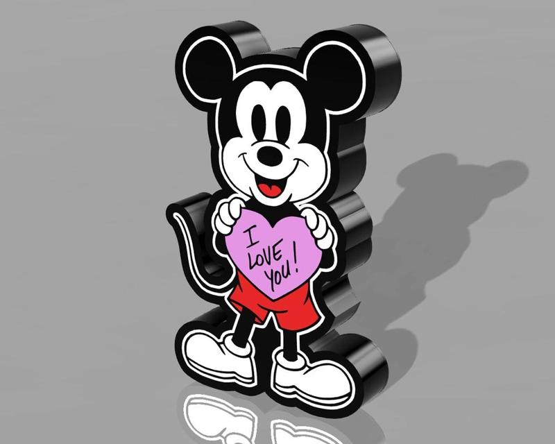 Mickey Mouse Valentine Lightbox LED Lamp